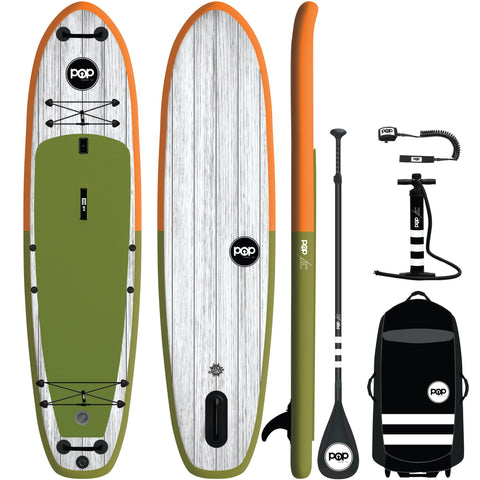11'6 x 36" El Capitan Green/Orange Inflatable Paddleboard-ISUP
