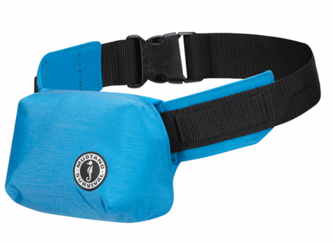 Mustang Minimalist Belt Pack PFD - Azure Blue & Gray