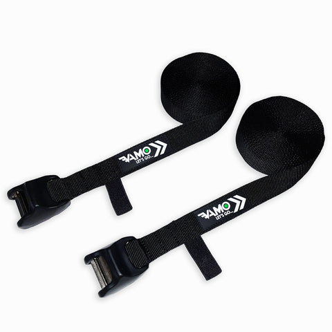 15' & 10' Basic Tie Down Straps with Silicone Buckle Covers