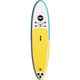 11' Turquoise/Yellow Inflatable Paddleboard-ISUP