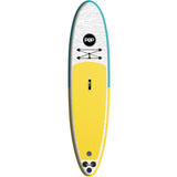 FREE E-Pump w/ 11' Turquoise/Yellow Inflatable Paddleboard-ISUP