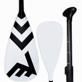 Carbon-Fiberglass Adjustable Paddle with ABS Edge  - White